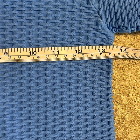 Active Freedom Waffle Stretch Women’s Long Sleeve Blue Nylon Spandex Top Sz L - Picture 5 of 11